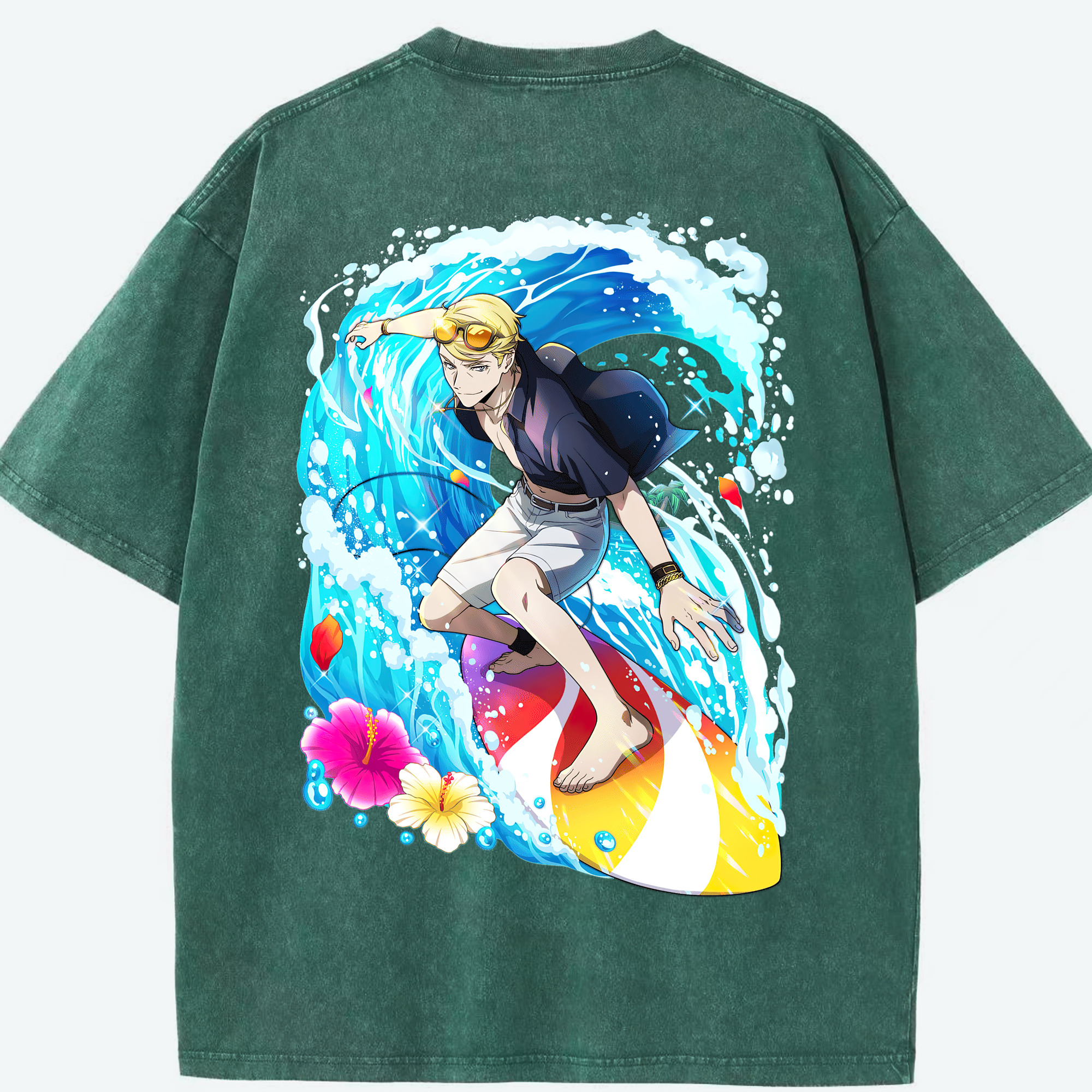 （画像用） 文豪ストレイドッグス Bungo Stray Dogs 綿100% ヴィンテージ風 半袖Tシャツ（背面プリント）